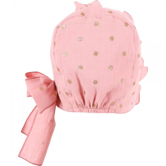 Pink and gold bonnet