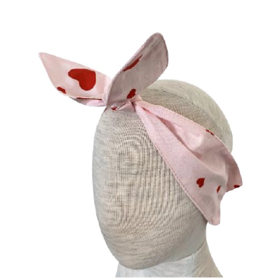 Pink with red hearts hairband Pink with red hearts hairband