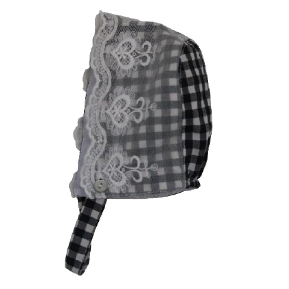 Black vichy bonnet
