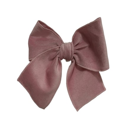 Pink velvet hair bow