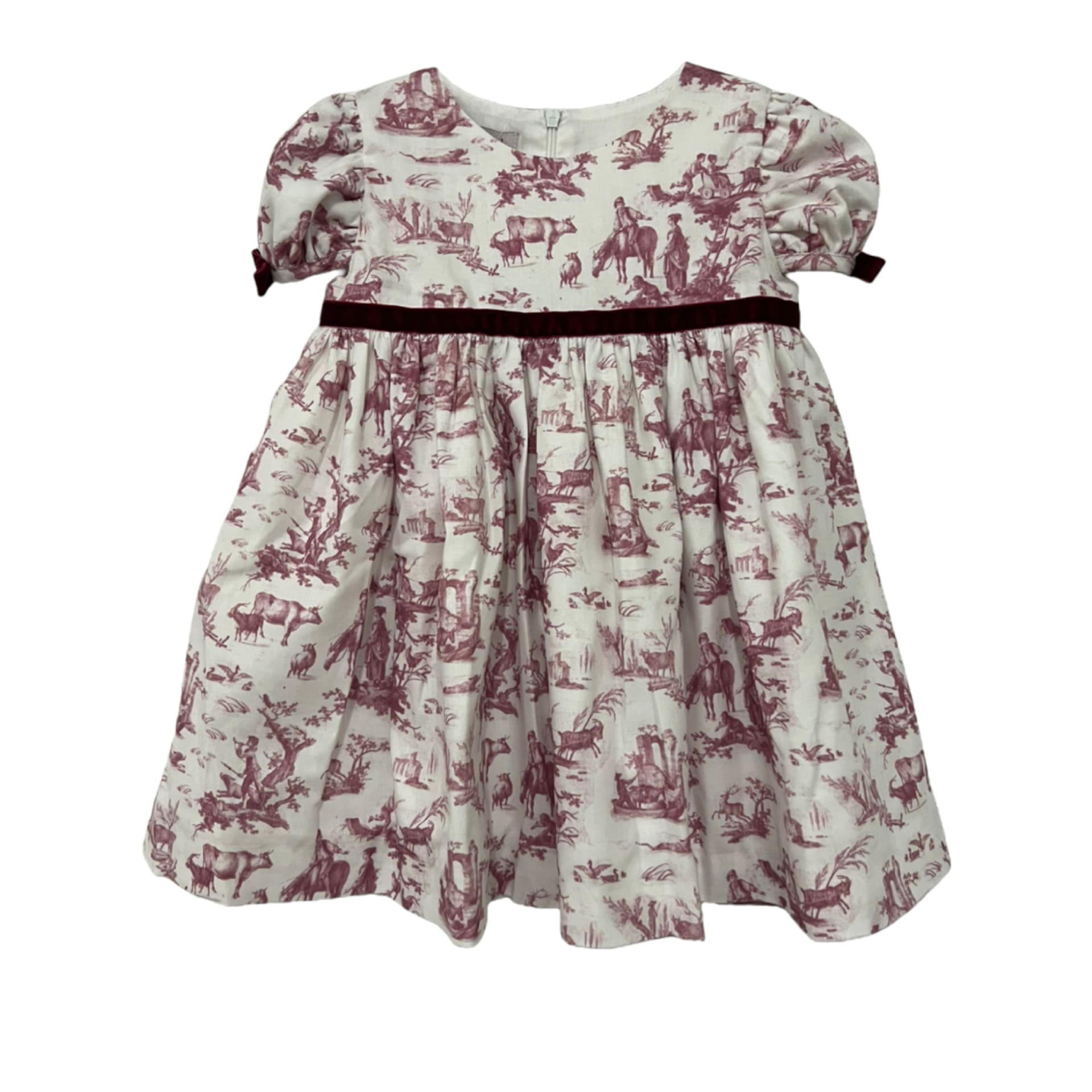 Vestido clssico toile de jouy