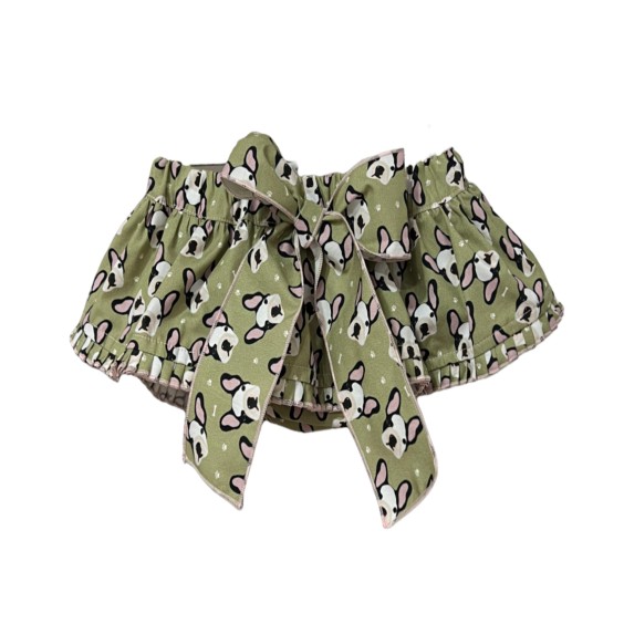 Dogs pleated trim bloomer Dogs pleated trim bloomer