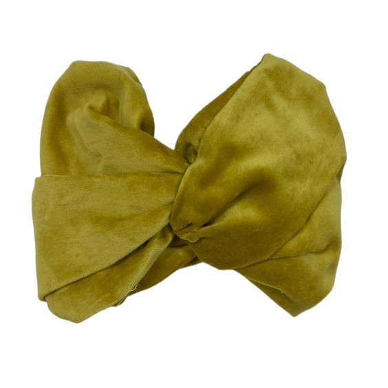 Mustard velvet turban