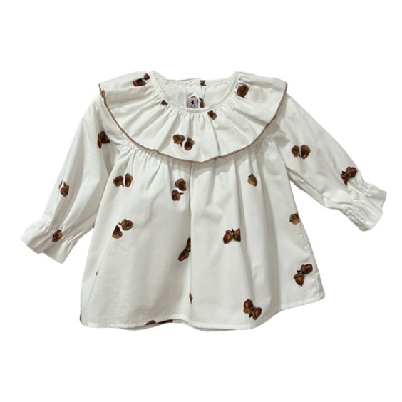 Acorn print collar blouse Acorn print collar blouse
