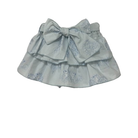 Blue with angels frill skirt