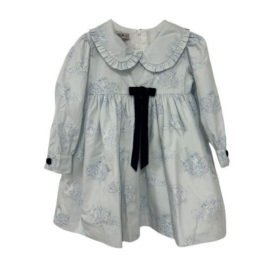 Blue with angels classic dress