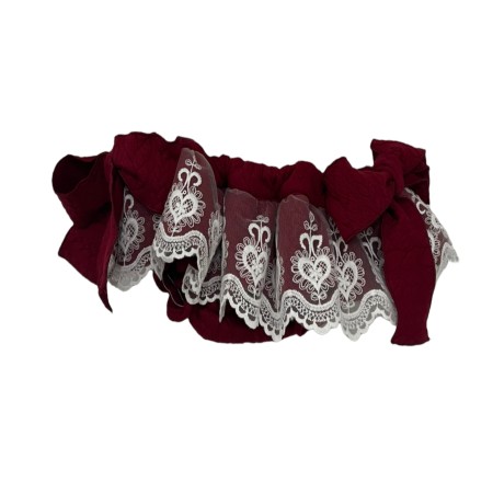 Bordeaux jersey bloomer with tule