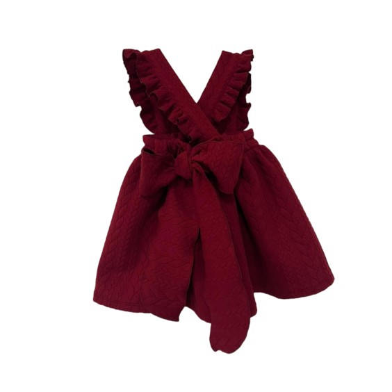 Bordeaux jersey pinafore dress
