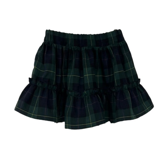 Green and blue tartan frill skirt Green and blue tartan frill skirt