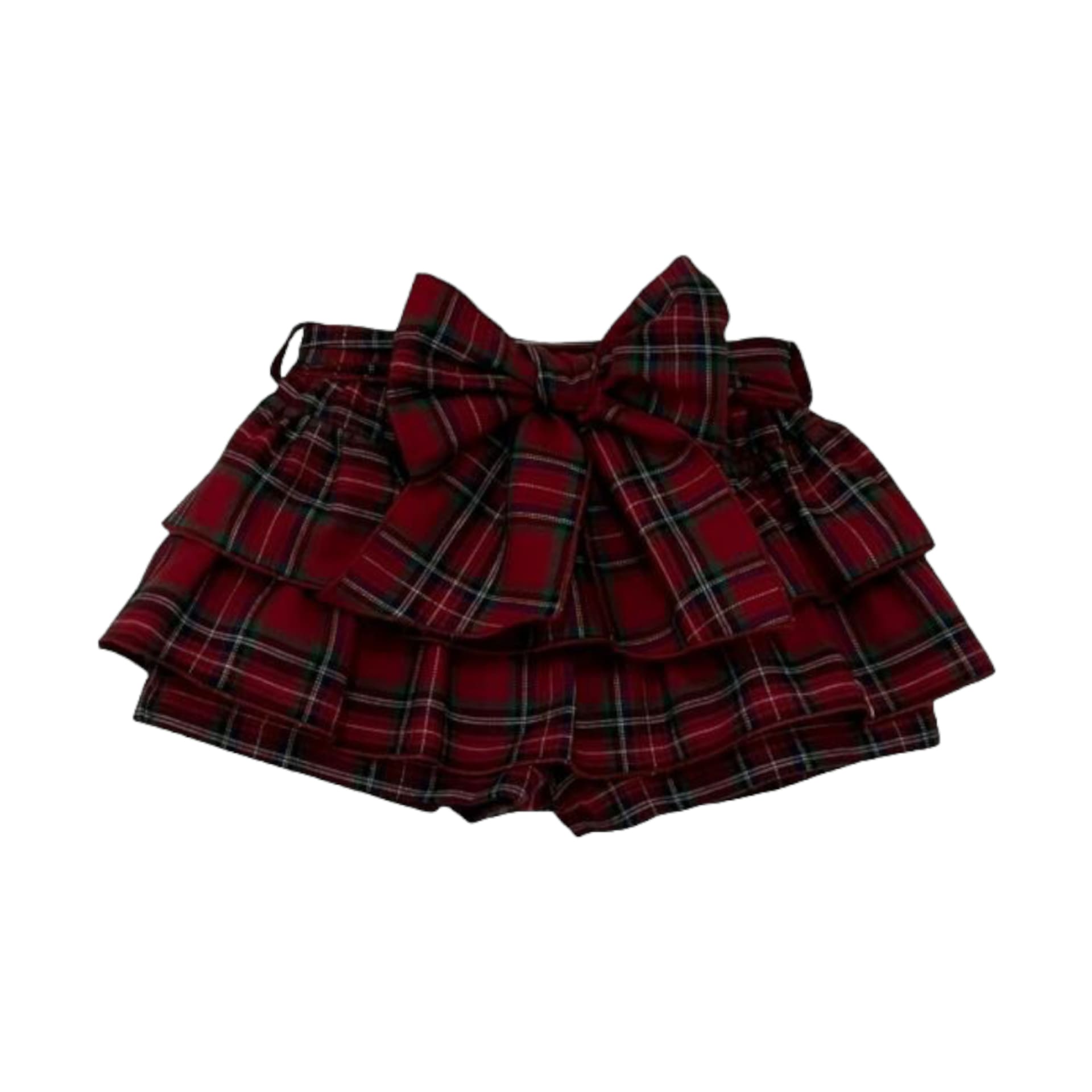 Red tartan frill skirt