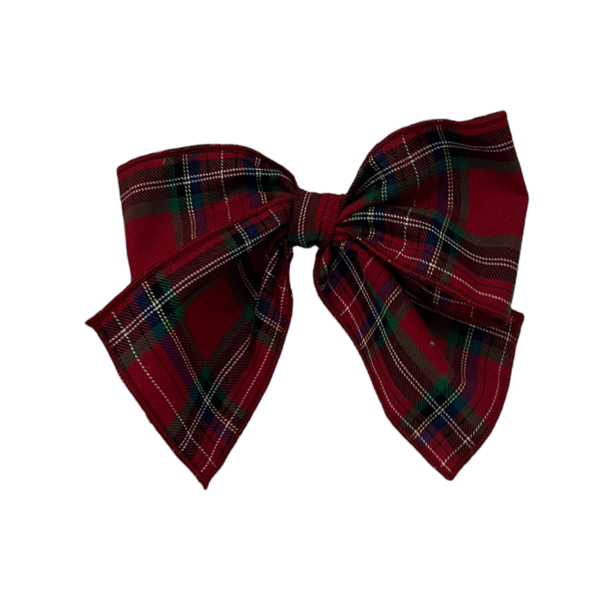 Red tartan hair bow
