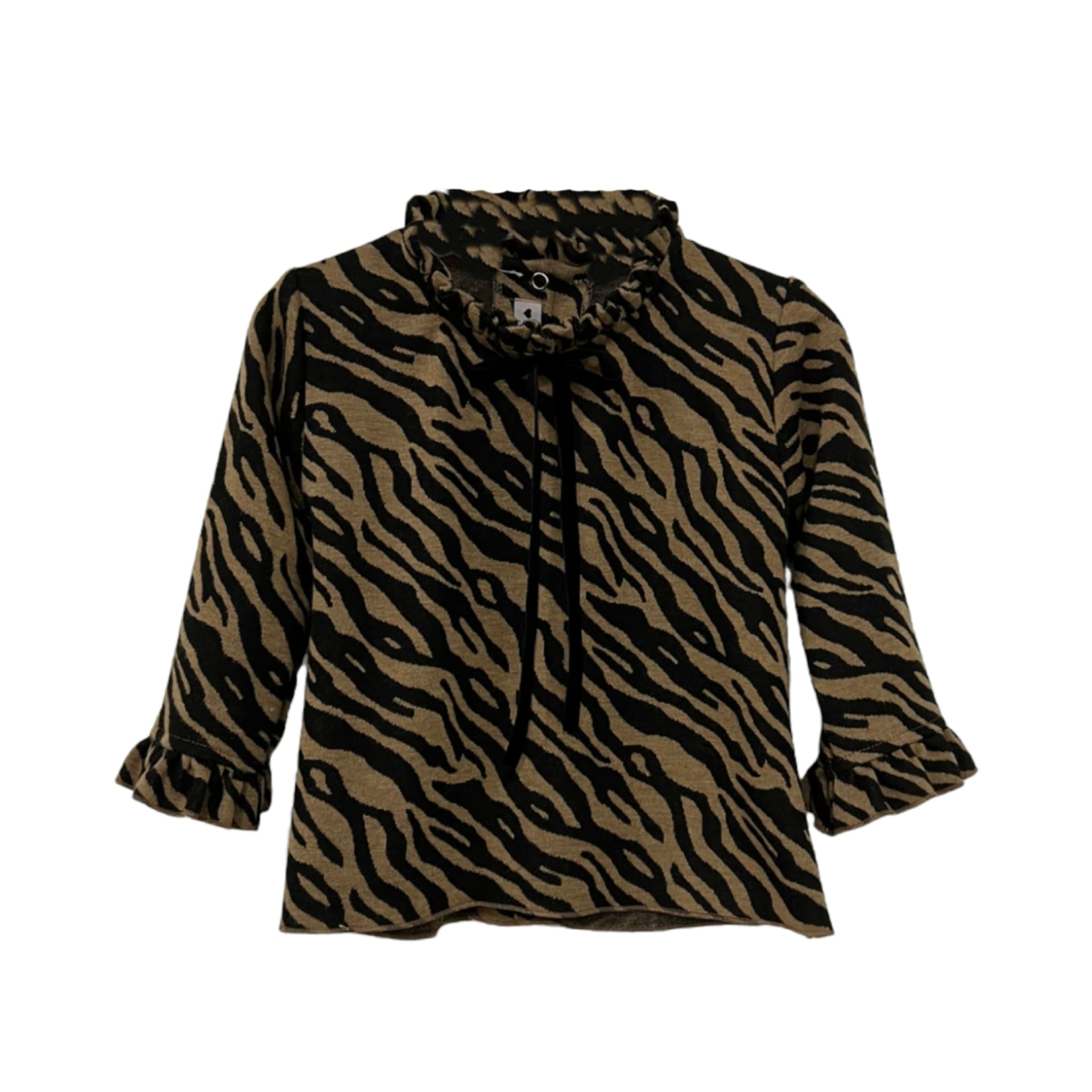 Tiger jersey jumper with bow
