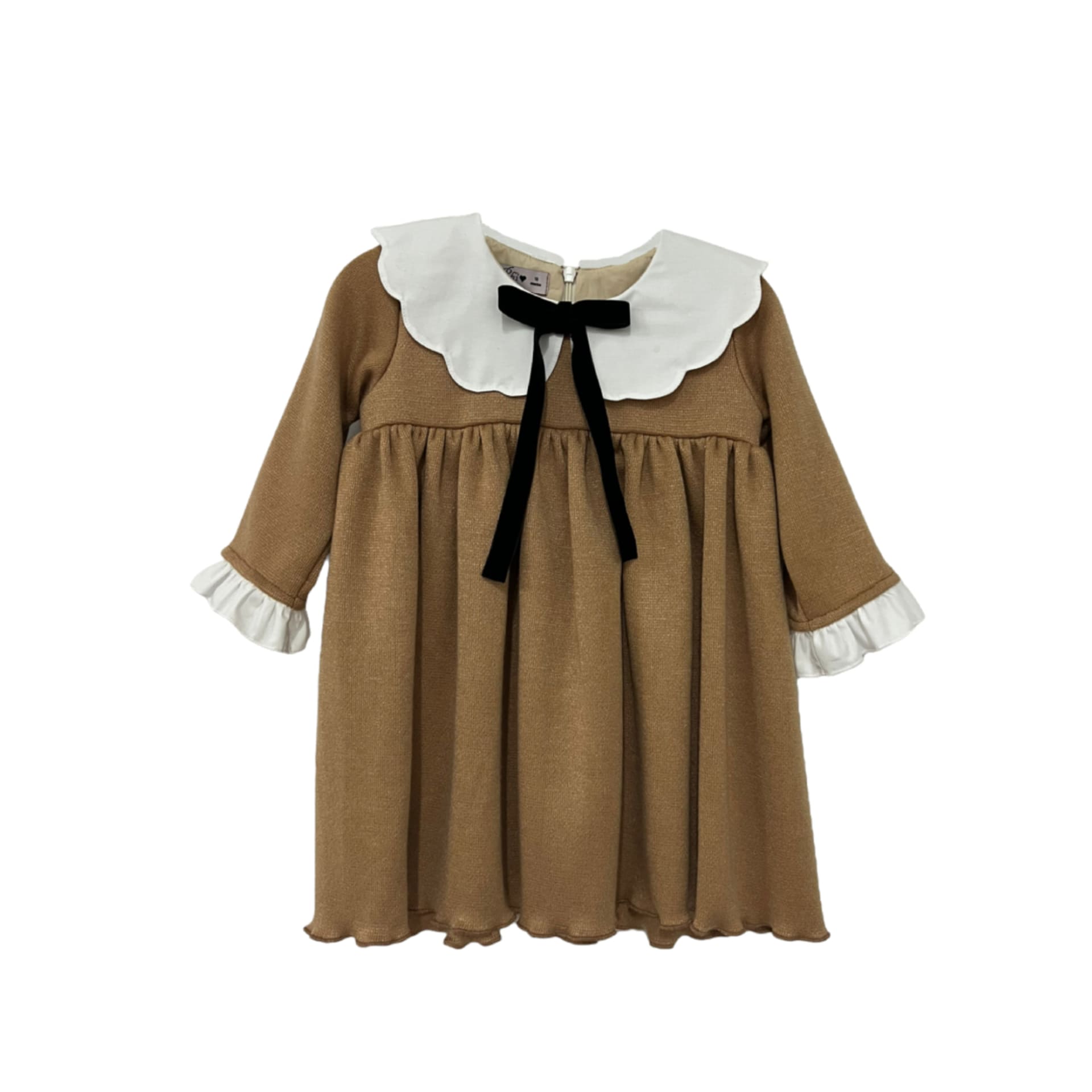 Vestido malha camel