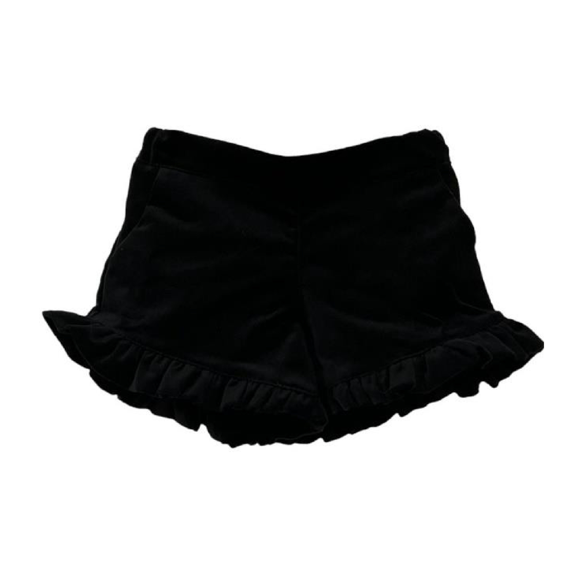 Black velvet shorts