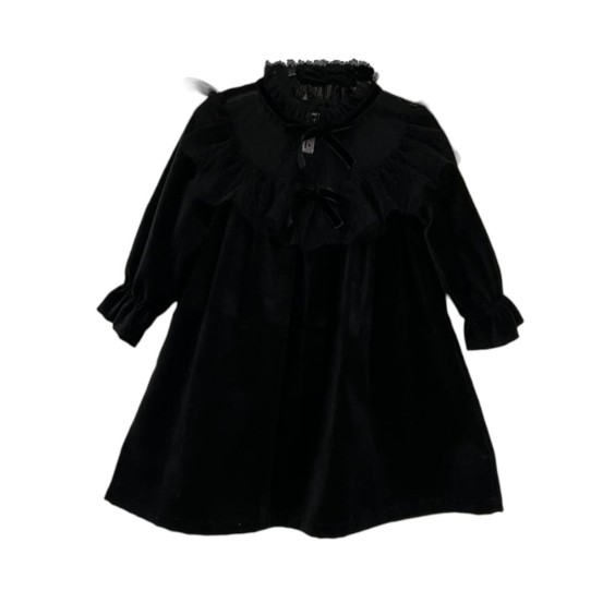 Black velvet with black tule dress Black velvet with black tule dress