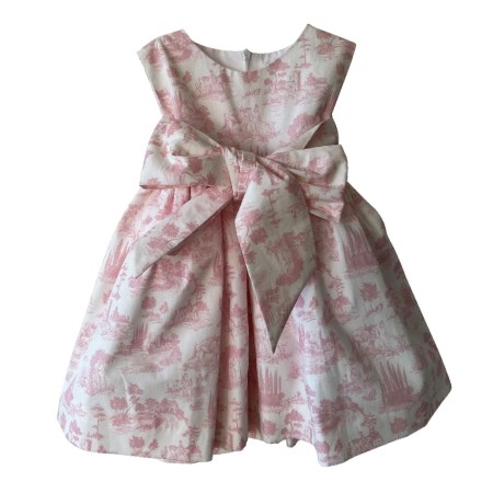 Pink toile de jouy classic dress