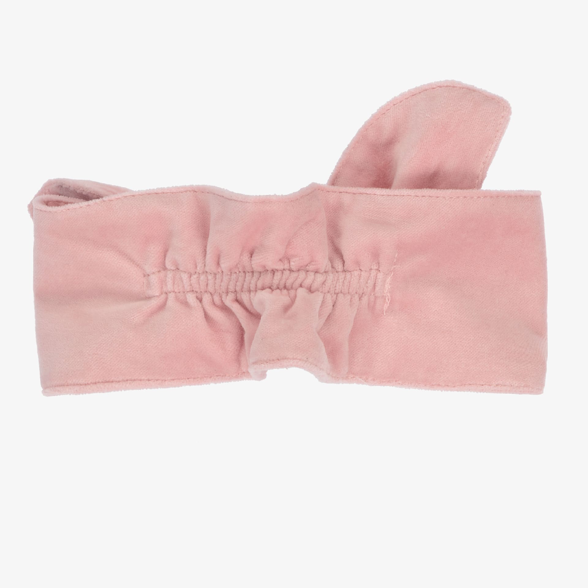 Fita de cabelo em veludo rosa