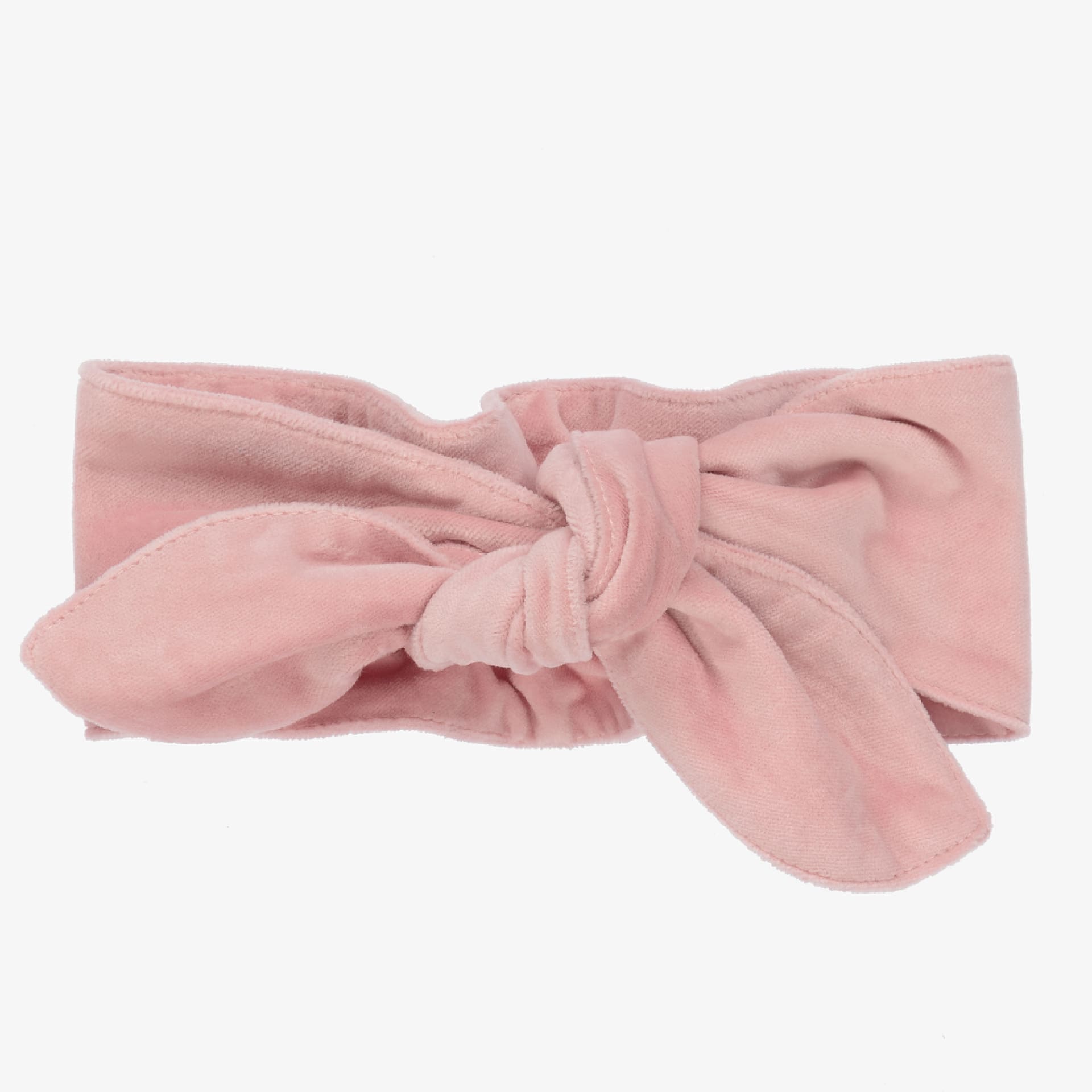 Fita de cabelo em veludo rosa