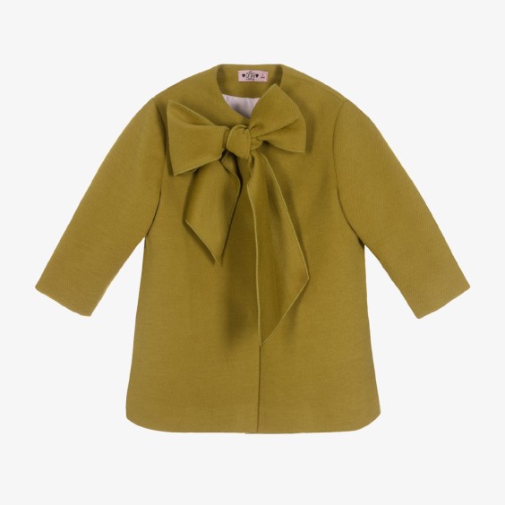 Green bow coat