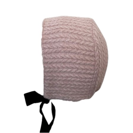 Pink wool bonnet
