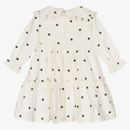 Ivory black dots dress