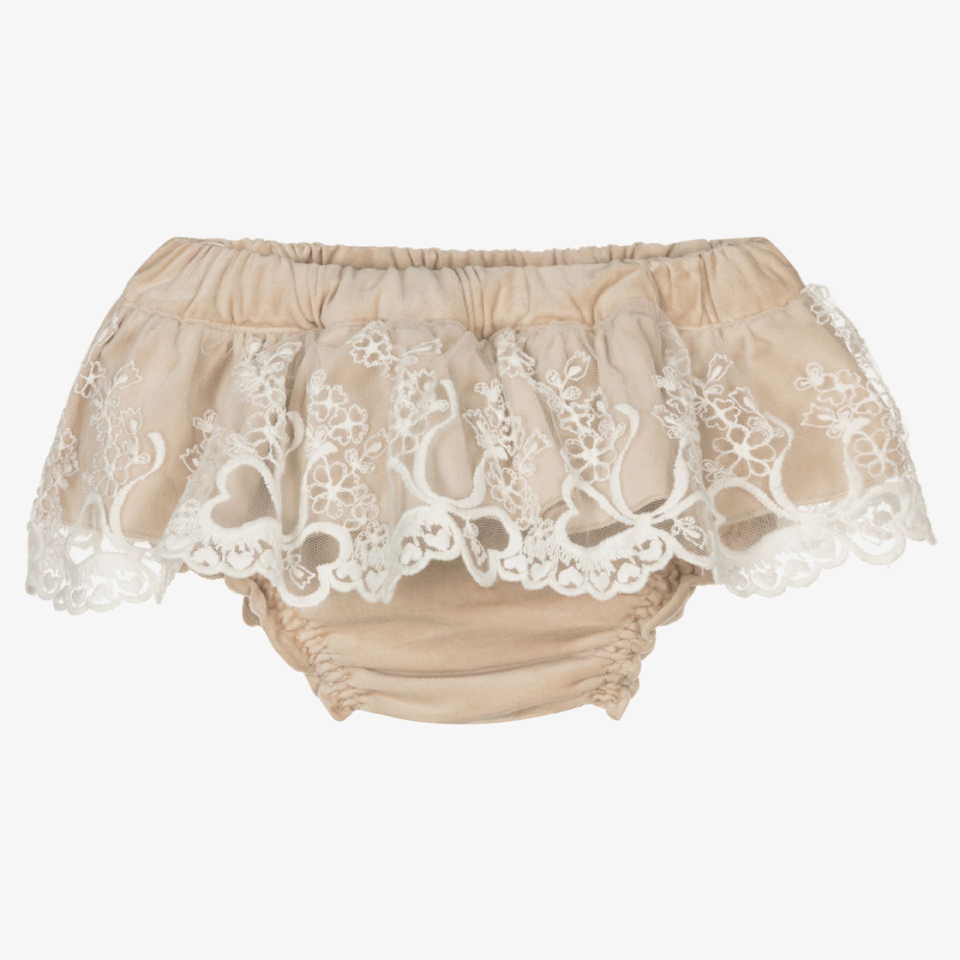 Bloomer velours bege avec tulle