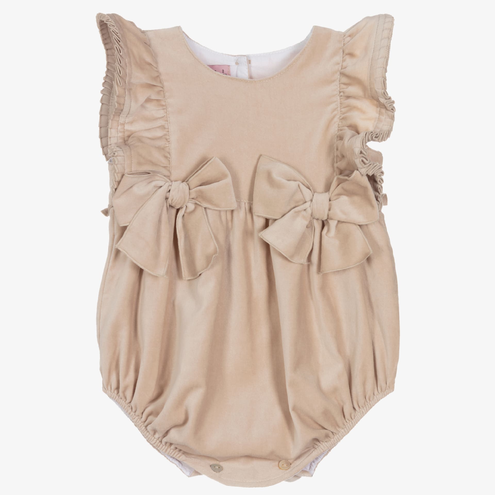 Barboteuse velours bege