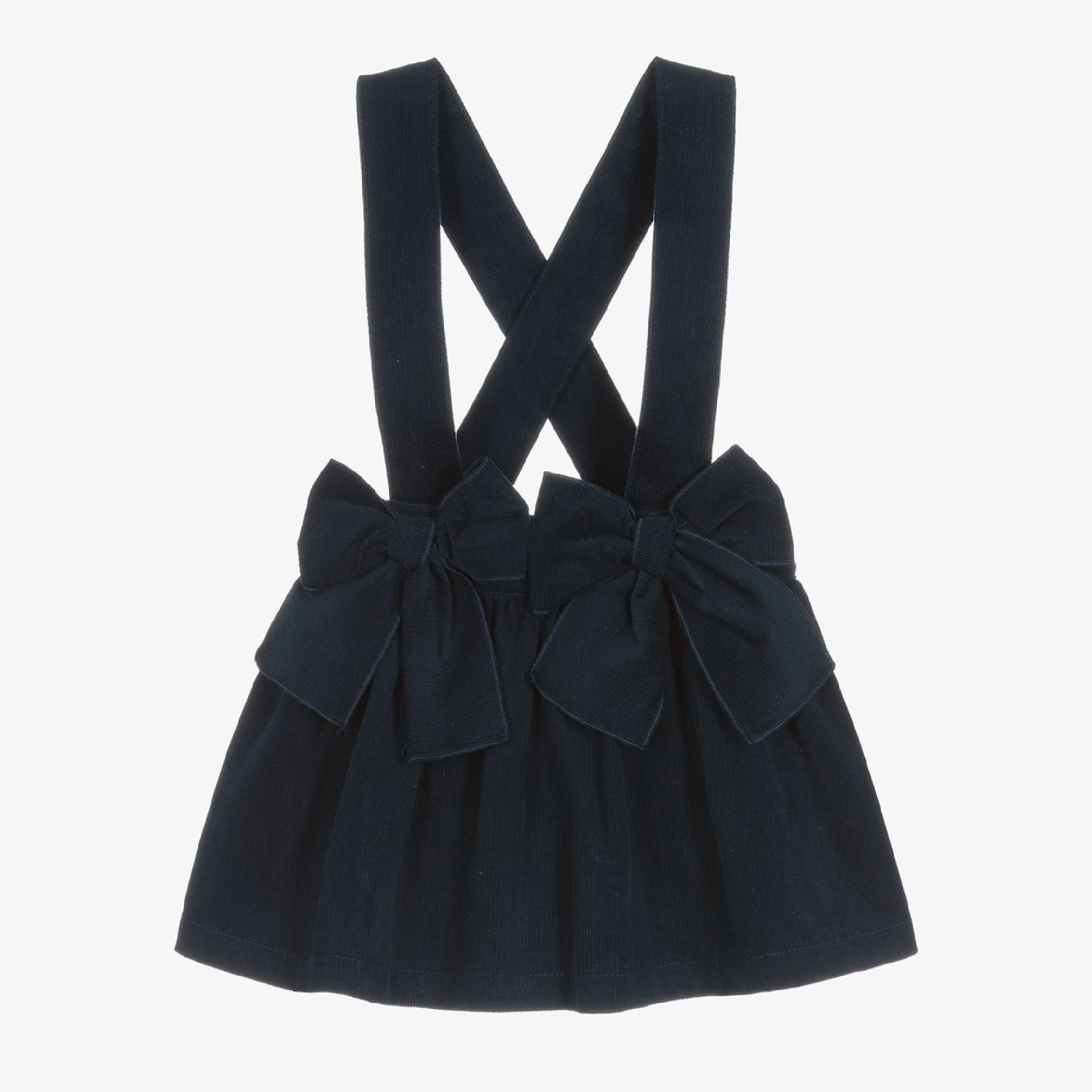Navy corduroy skirt with straps