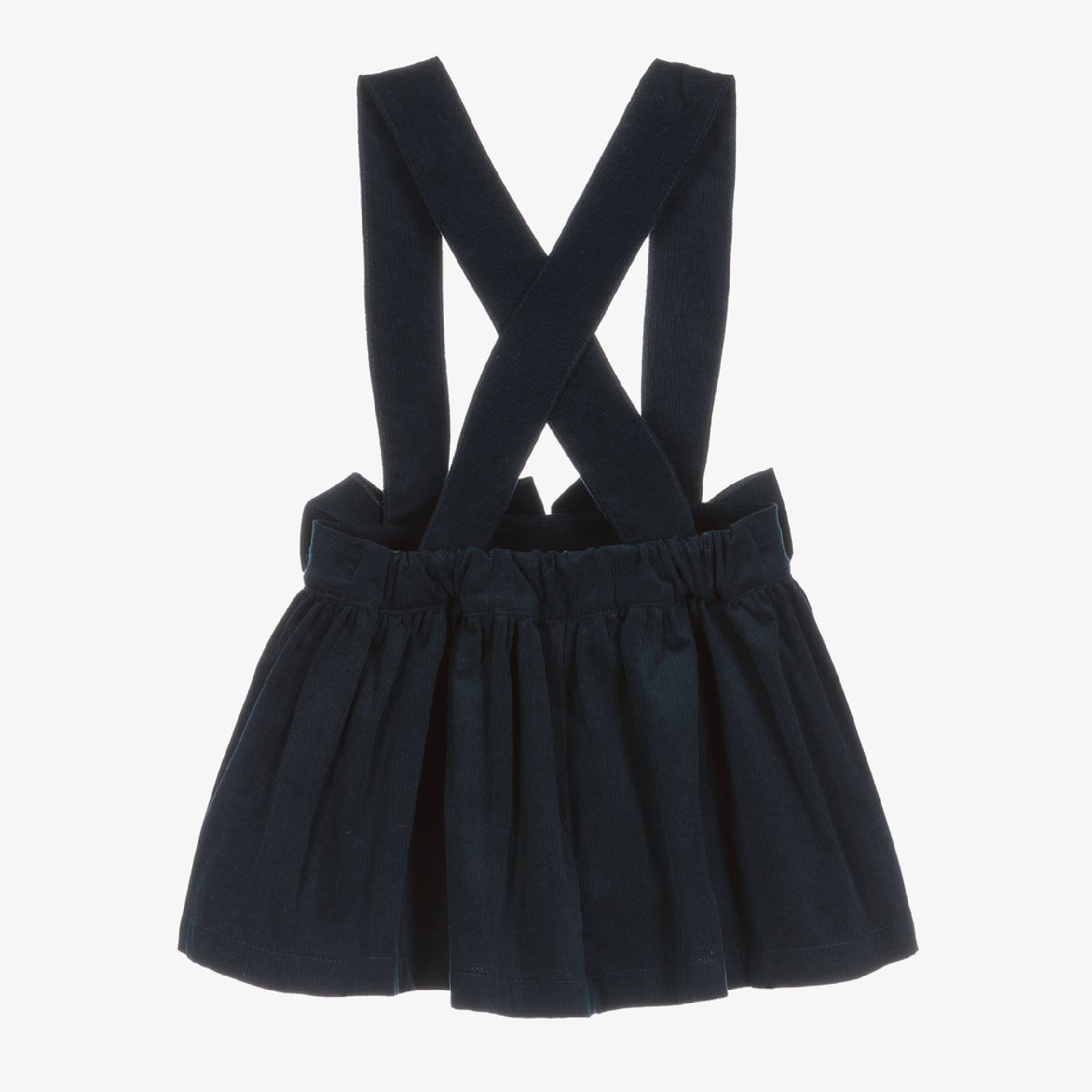 Navy corduroy skirt with straps