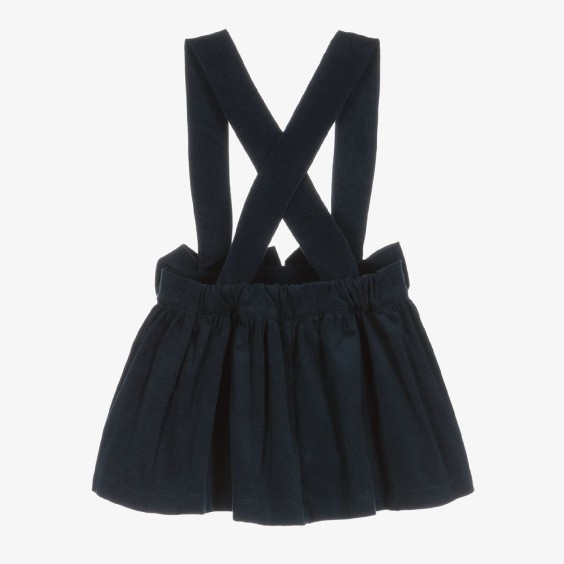 Navy corduroy skirt with straps