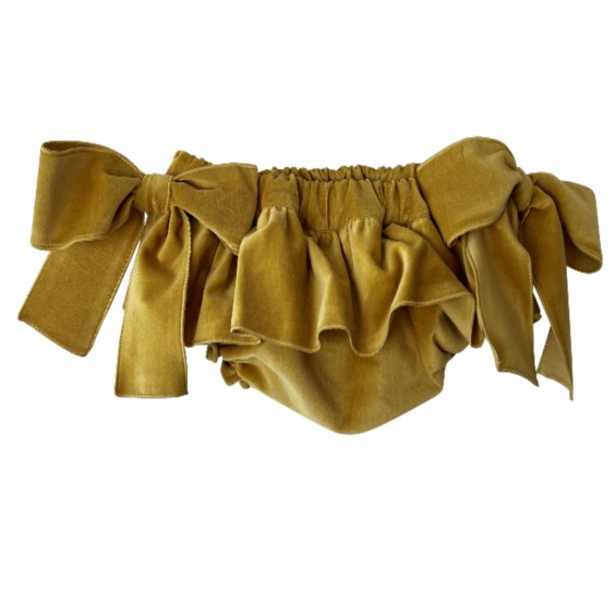 Mustard velvet bloomer