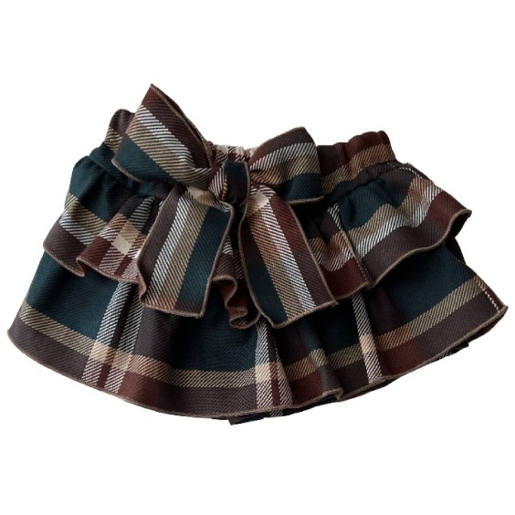 Jupe � carreaux bleu