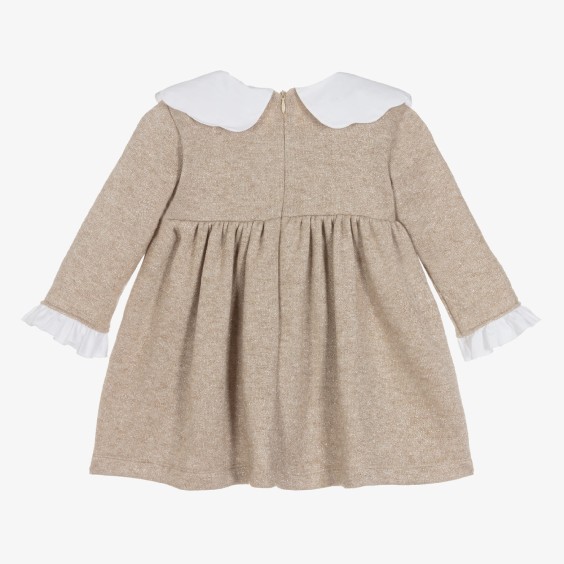 Gold knitwear dress