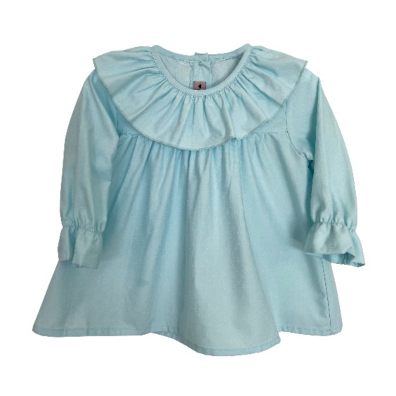 Turquoise collar blouse