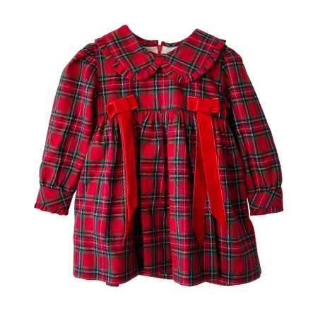 Red tartan classic dress