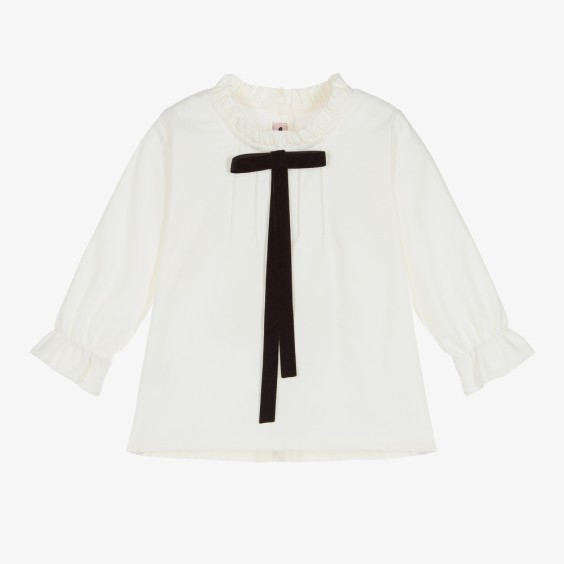 Ivory blouse with bow