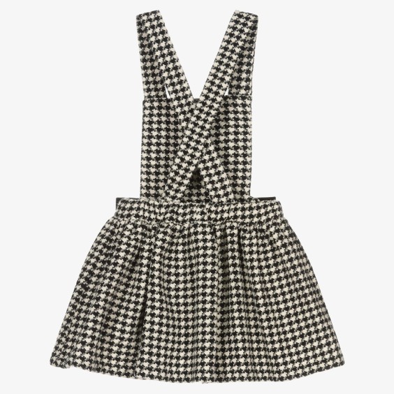Pied poule dungaree skirt