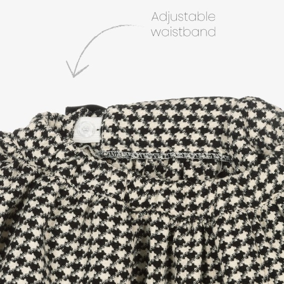 Pied poule dungaree skirt