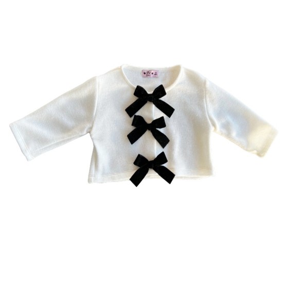 Ivory jersey bows Cardigan