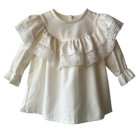 Ivory frill blouse