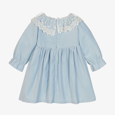 Blue velvet tule dress
