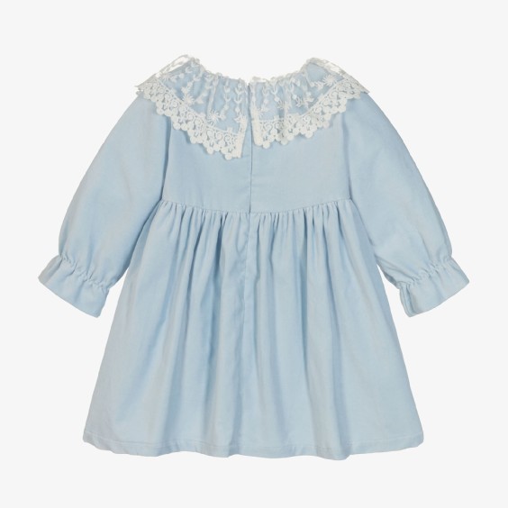 Blue velvet tule dress