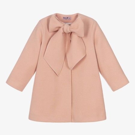 Pink bow coat