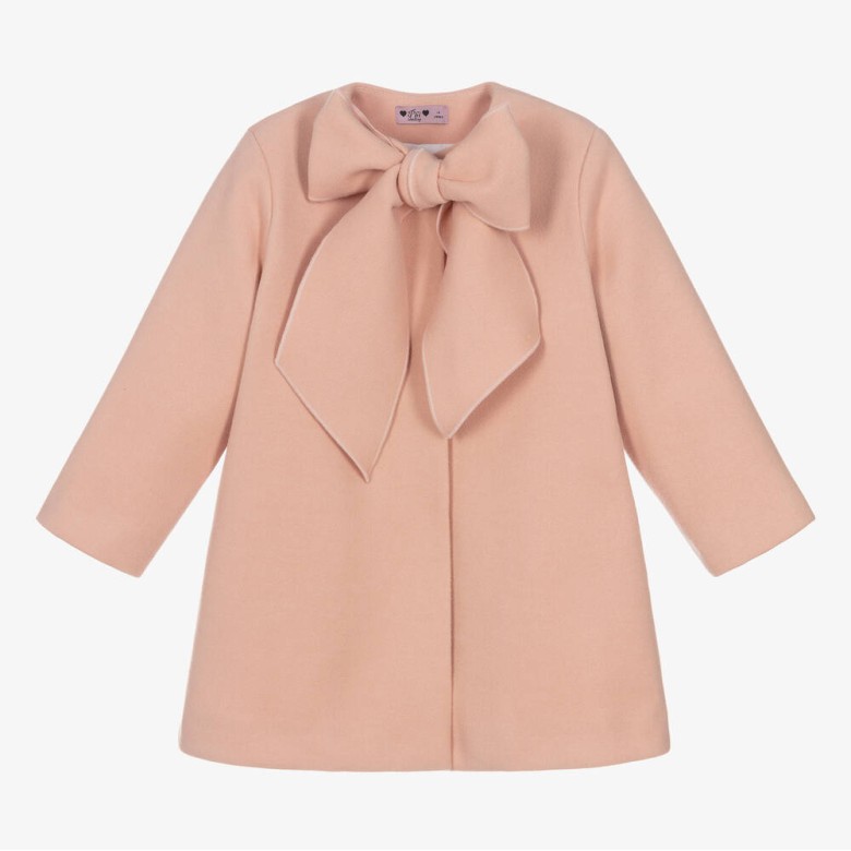 Manteau rose avec noeud 23507 PHI CLOTHING