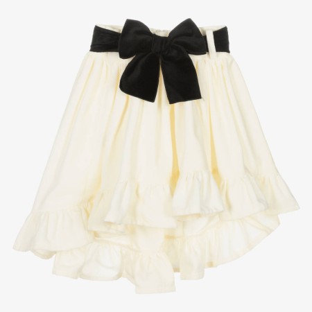 Ivory velvet skirt
