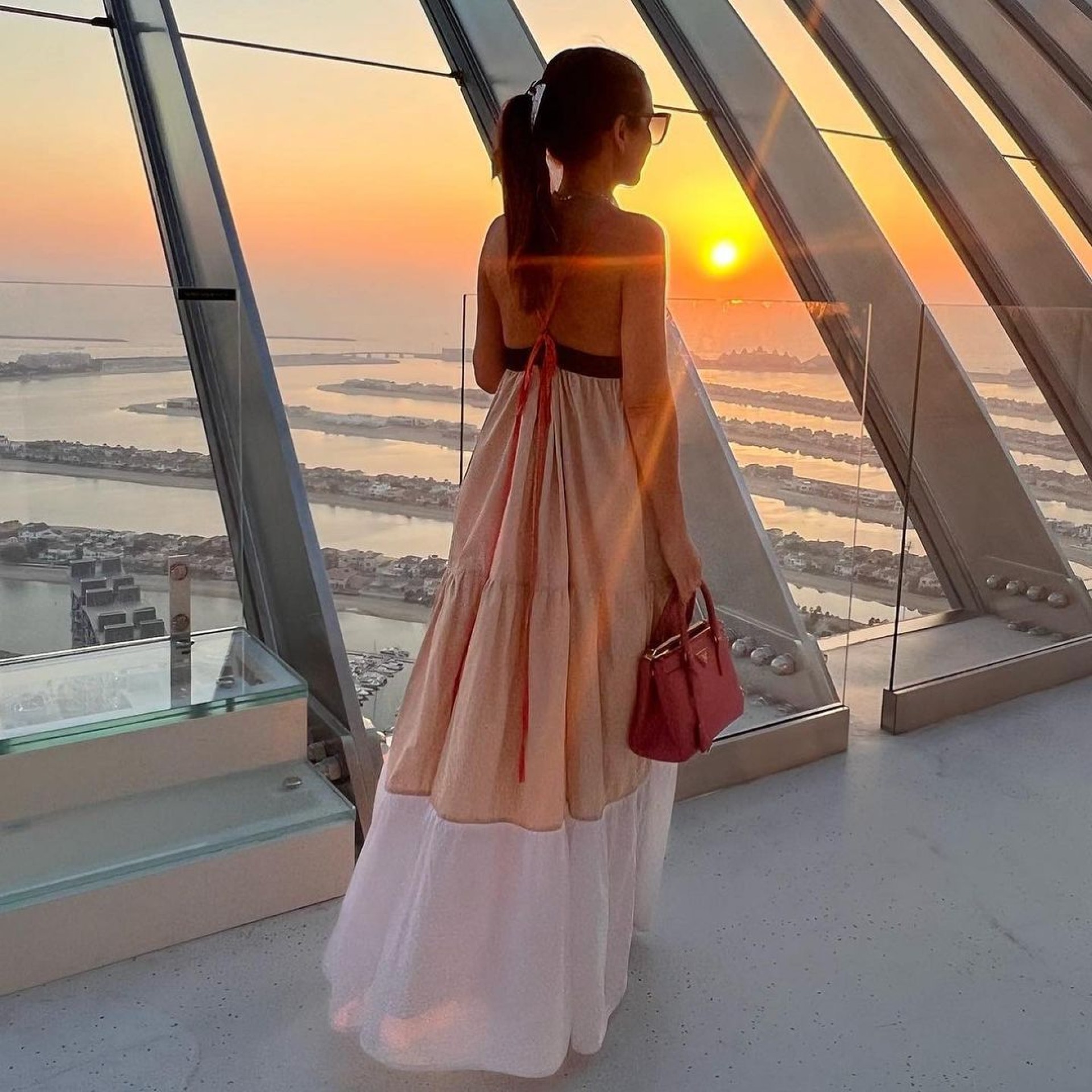 Multicolor long dress - woman