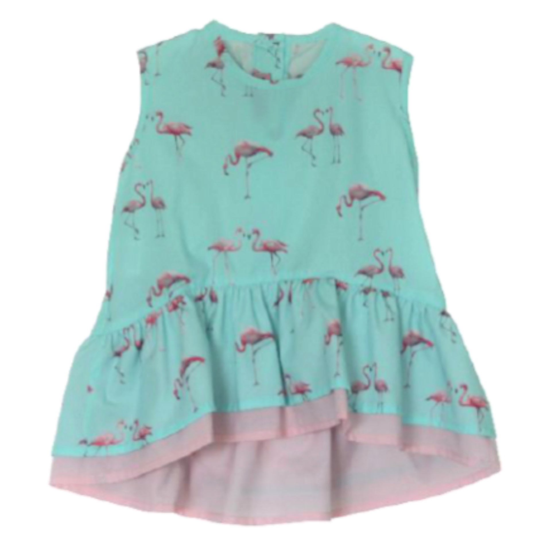 Flamingos back bow tunic