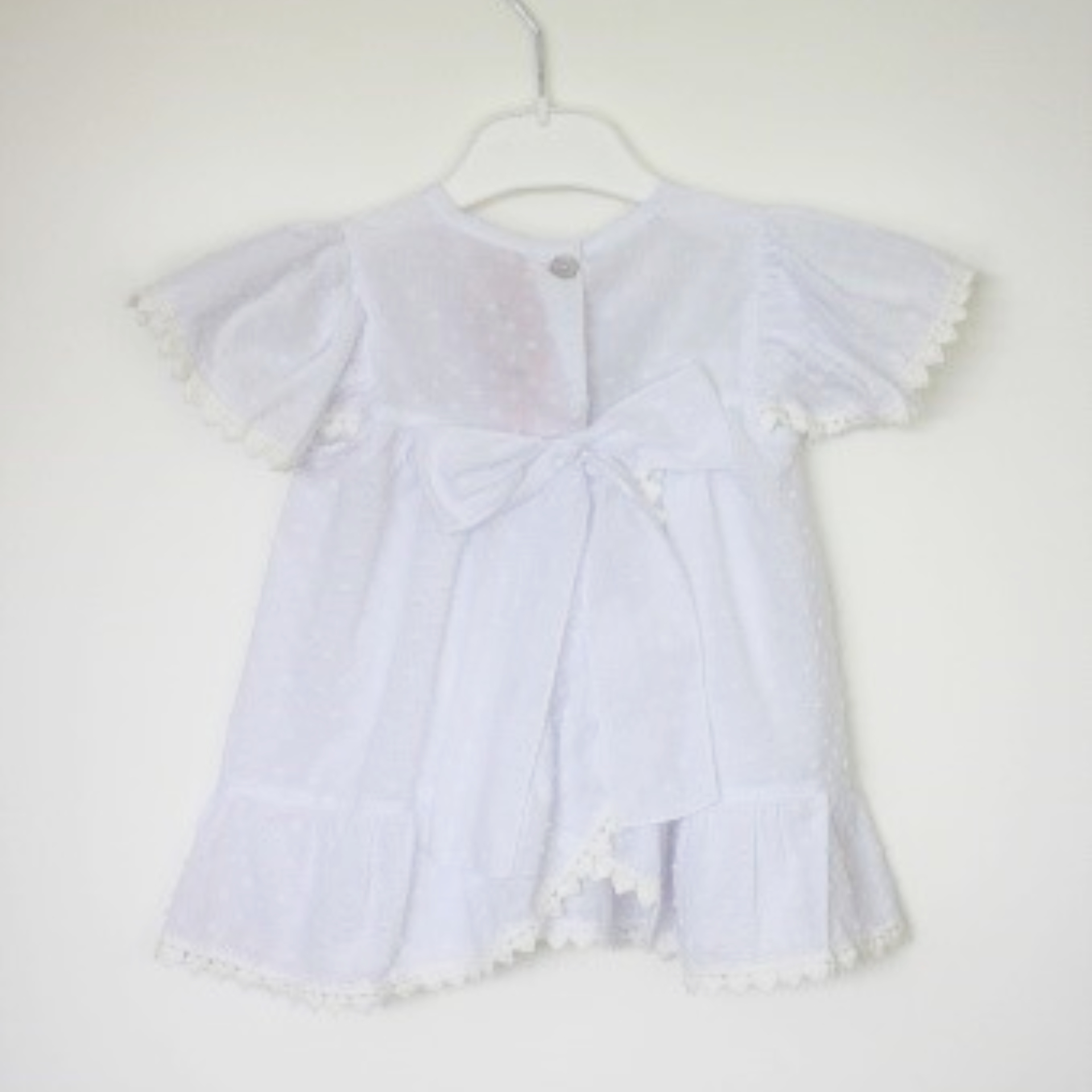 White Plumeti bow tunic