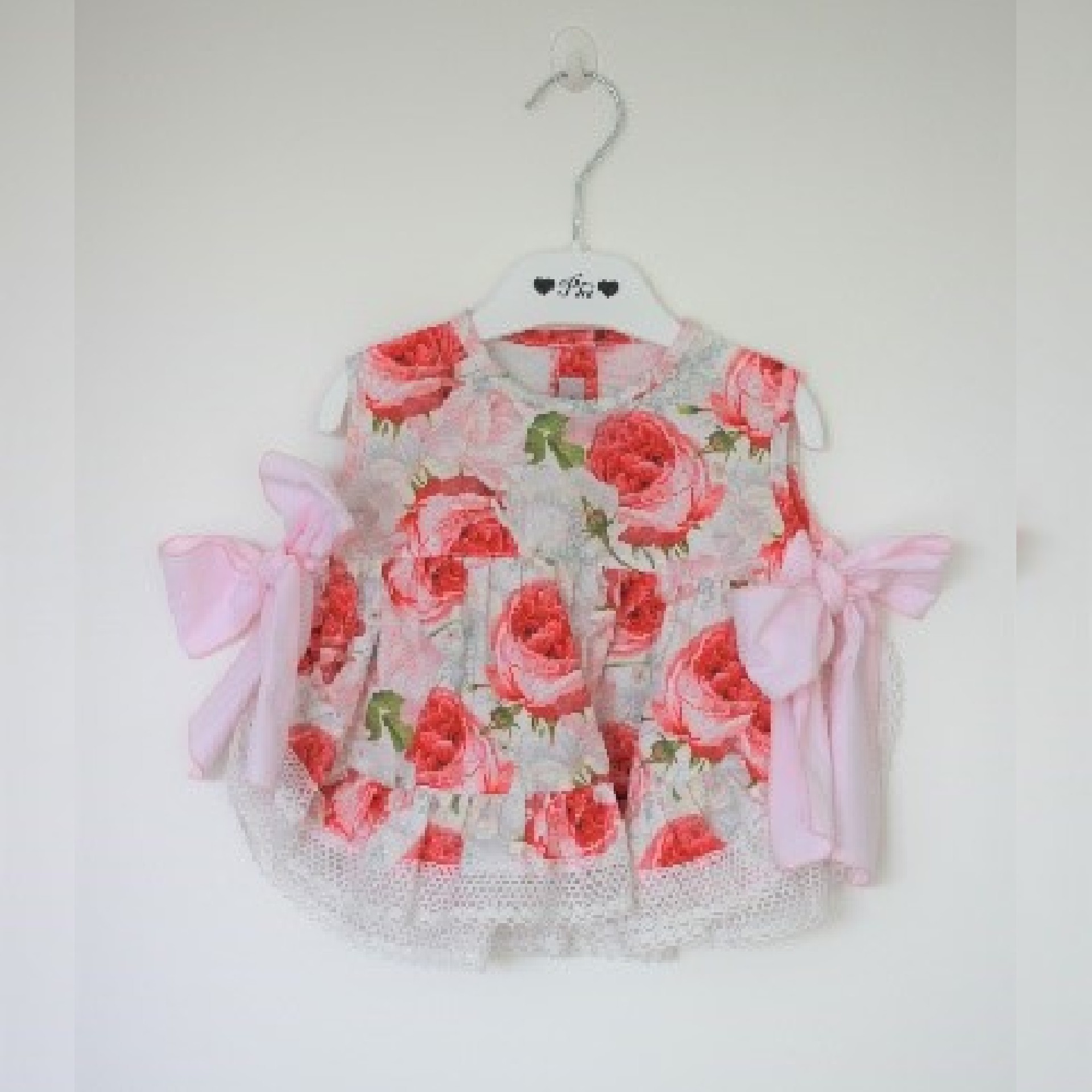 Peony two bows tunic