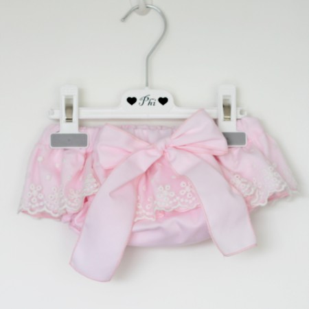 Tapa fraldas piquet rosa com renda Tapa fraldas piquet rosa com renda